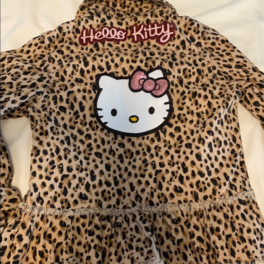 Girls Hello kitty leopard jacket